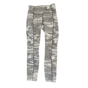 Lululemon Fast & Free 7/8 Leggings Tight II 25 Swerve Vapor Metal Grey Size 6‎